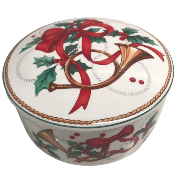 Vintage Mikasa Maxima Jubilation Pattern Christmas Holiday Trinket Candy Dish - Picture 4 of 10